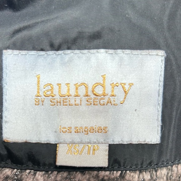 Laundry by Shelli Segal Los Angeles Black Hooded Parka Jacket Winter Coat.  XS - Picture 9 of 13